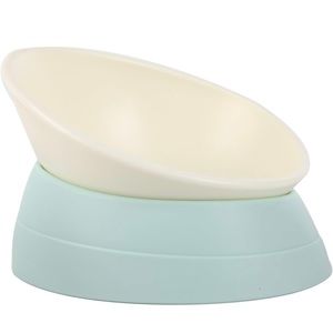 Anti-Slip Dog Cat Dish Detachable Rubber Dog Bowl Pet Sterile Tilted Pet Feeder